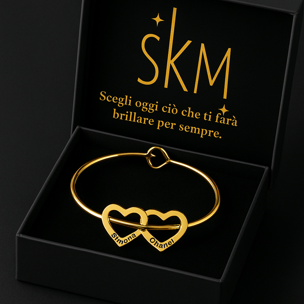 Bracciale Cuori Intrecciati – Personalizzabile