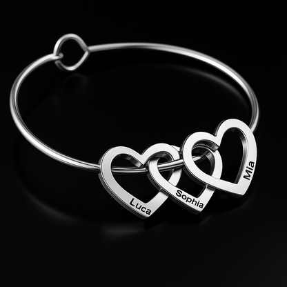 Bracciale Cuori Intrecciati – Personalizzabile